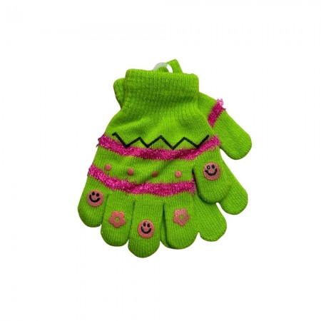 Παιδικά μάλλινα πράσινα γάντια A0100